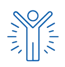 Ikon som visar friska människor