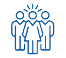 Ikon som visar samarbetande människor